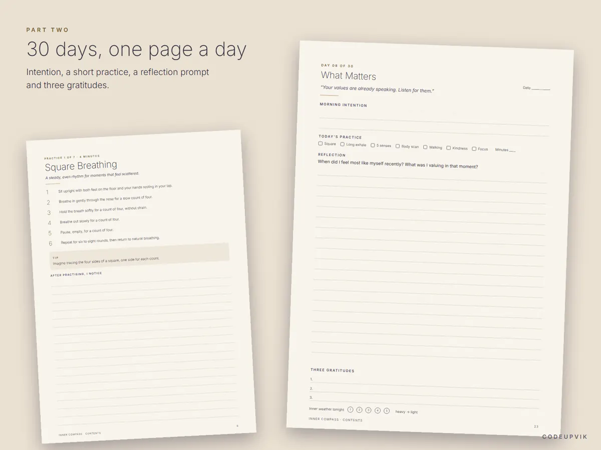 Daily practice page