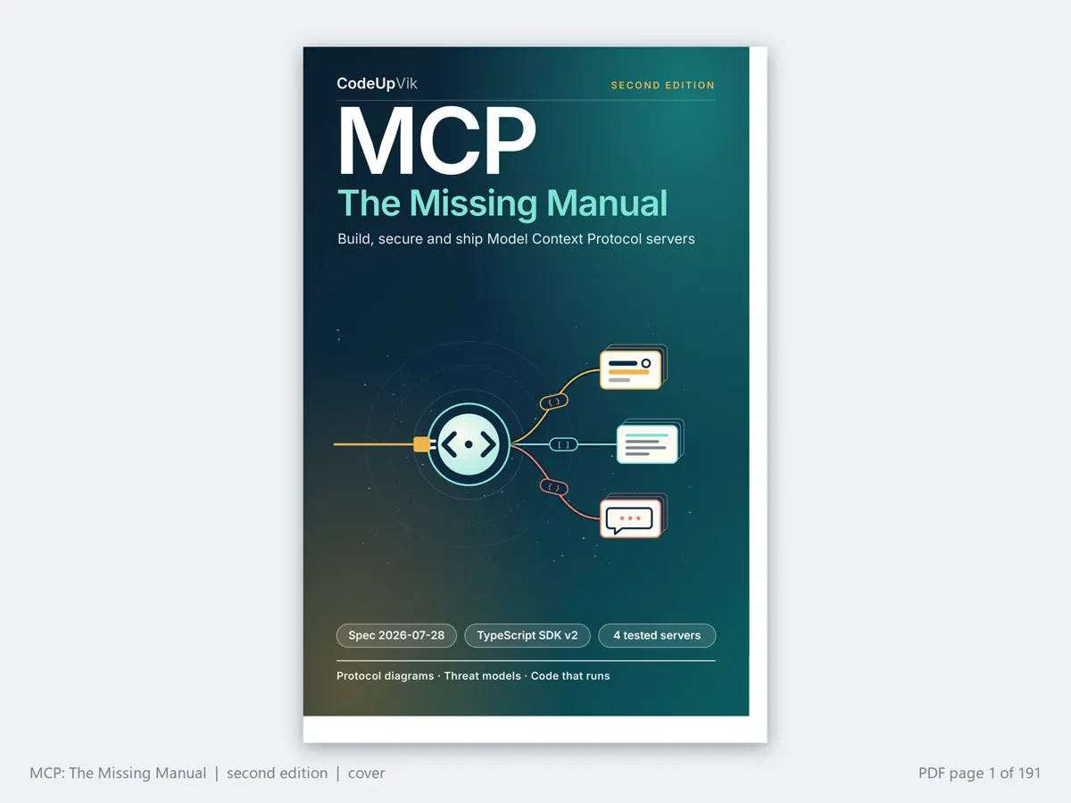 The cover of the second edition. The book is written against the Model Context Protocol revision 2026-07-28 and TypeScript SDK v2.