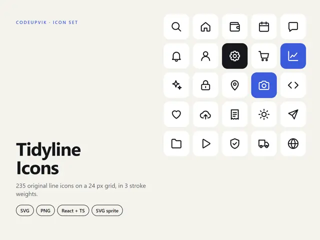 Tidyline Icons — 235 Line Icons
