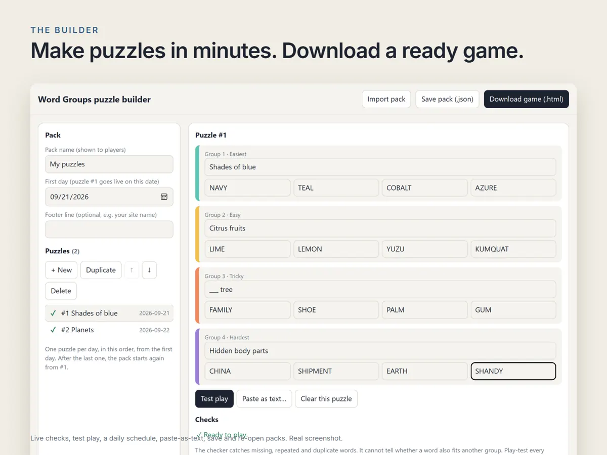 The puzzle builder
