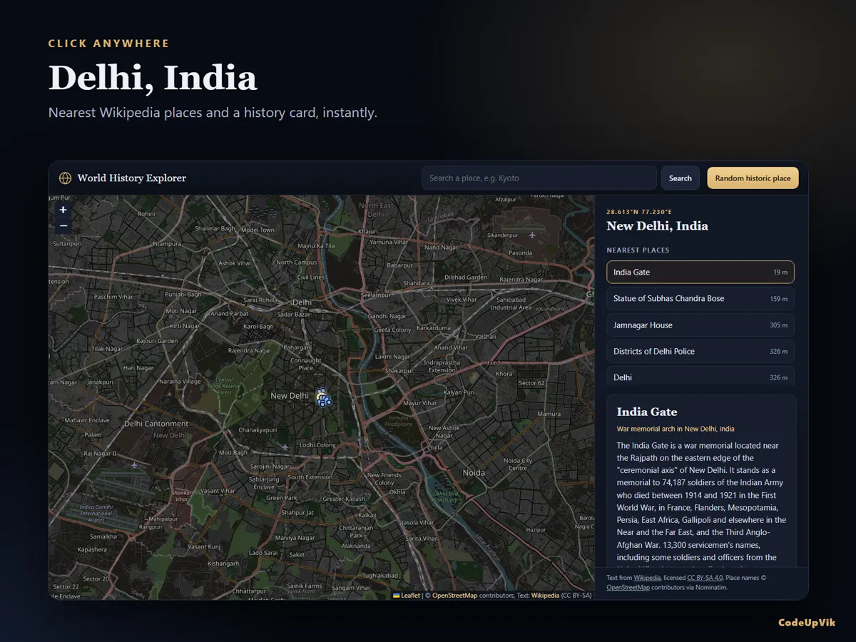 History card for Delhi