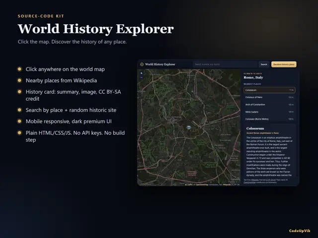 World History Explorer — Web App Source Code